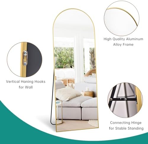 65''x22'' Arched Full Length Mirror - Image 4