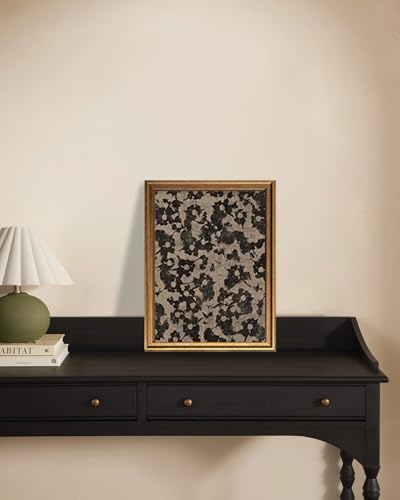 KBKBART Crushed Flower Botanical Vintage Gold Framed Wall Art 12x16 inch - Image 5
