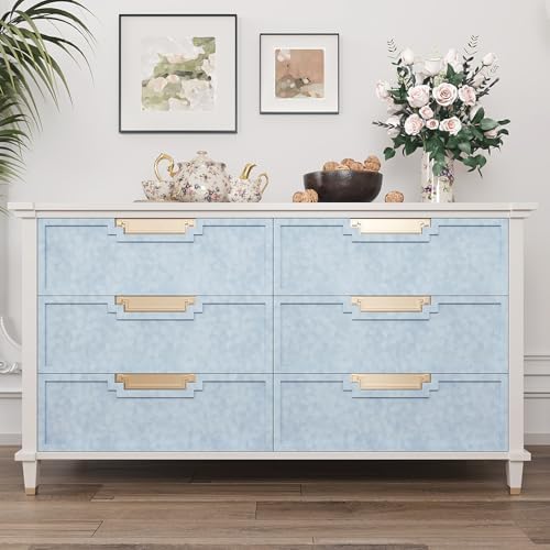 VEELIKE Self Adhesive Mottled Velvet Fabric Light Blue Felt Drawer Liner - Image 5