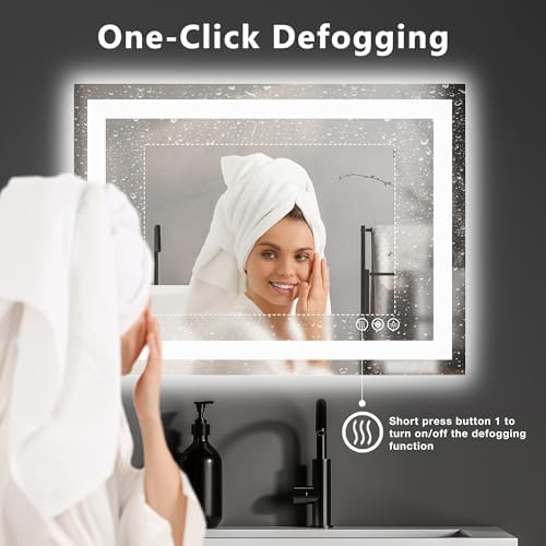 NEWBULIG 28"x36" LED Bathroom Mirror - Image 2