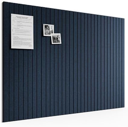 Bumusty 48"x 36" Large Felt Bulletin Board Tiles, Carbon Blue by BUMUSTY