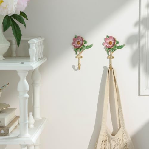 SOFFEE DESIGN 2PCS Enamel Large Flower Hooks - Image 2