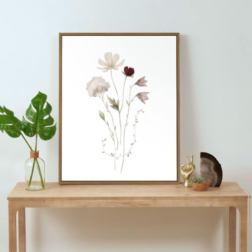 Neutral Wildflower Wall Art 11x14 Inch Watercolor Botanical Floral Painting - Image 5