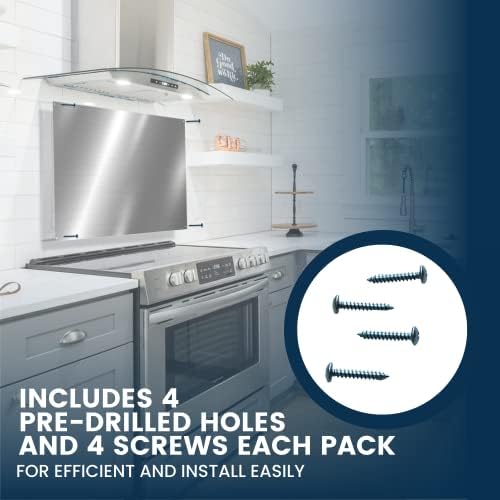 24" x 36" Reversible Metal Backsplash Matching screws | Compatible - Image 3