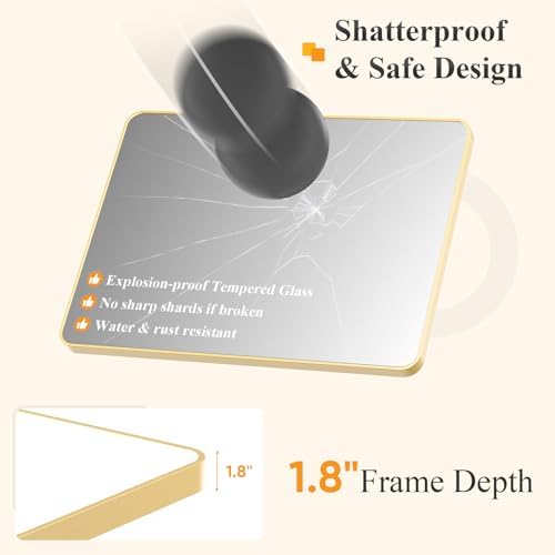 Sweetcrispy Bathroom Wall Mirror, Vanity Mirrors, 26x38 Inch - Image 4
