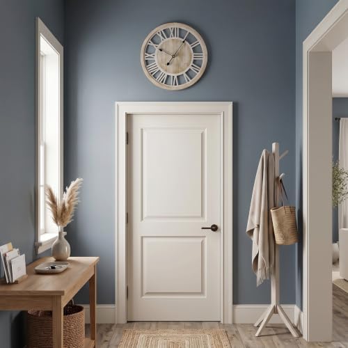 24 Inch Farmhouse Wall Clock for Living Room, Rustic Wood Clock - Image 4