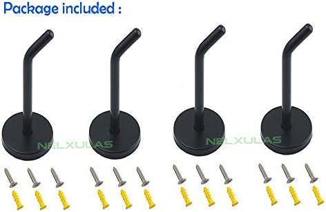 Classic Black Stainless Steel Heavy Duty Coat Hook, Durable Robe Hanger Wall - Image 2