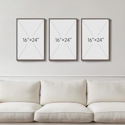 Framed Modern Rustic Neutral Abstract Wall Art, 3 Piece Set, Each 16x24 In - Image 3