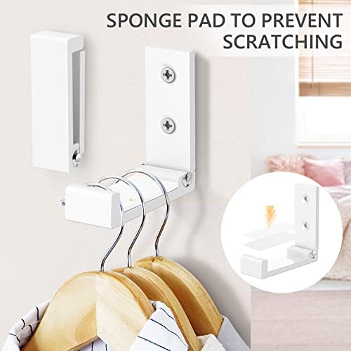 Folding Coat Hooks White Wall Hooks - Image 4