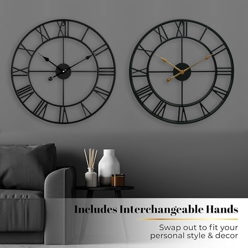 CLXEAST Silent 24 Inch Wall Clock - Image 4