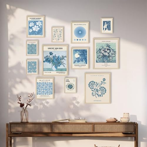 Aroutde Light Blue Wall Art Matisse Modern Wall Decor Coquette Aesthetic Blue - Image 7