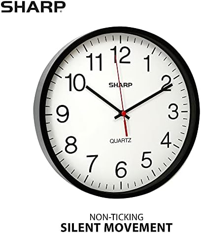 Sharp 10-Inch Battery Wall Clock, Silent Non-Ticking - Image 2