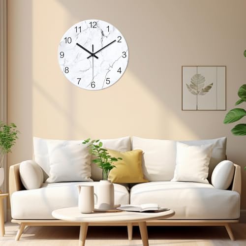 Marble Glass Wall Clocks Battery Operated 16 Inch - Image 2