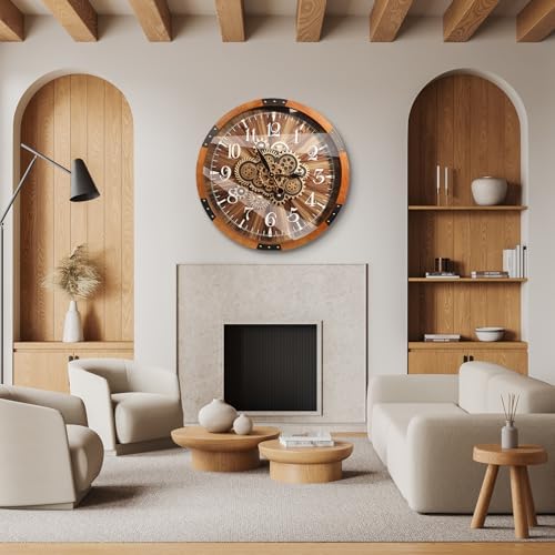 27 inch Large Real Moving Gears Wall Clocks - Image 5