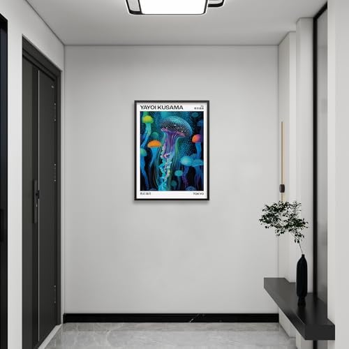 Colorful Ocean Jellyfish Wall Art Unique Japanese Animal Posters Yayoi Kusama - Image 6