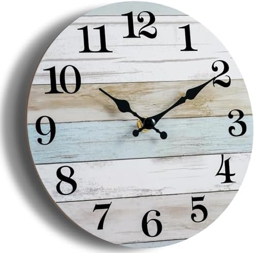 8 Inch Wall Clock, Silent Battery Operated Analog Clock - Image 2