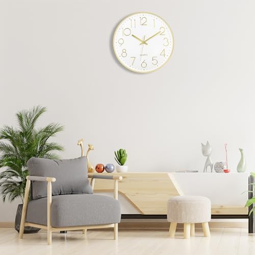 Foxtop Large 14" Wall Clock Silent Battery Operated Analog Clock - Image 4