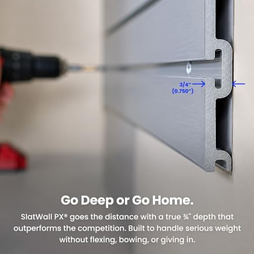 Heavy Duty 3'H x 4'W PVC Garage SlatWall Storage System - Image 4