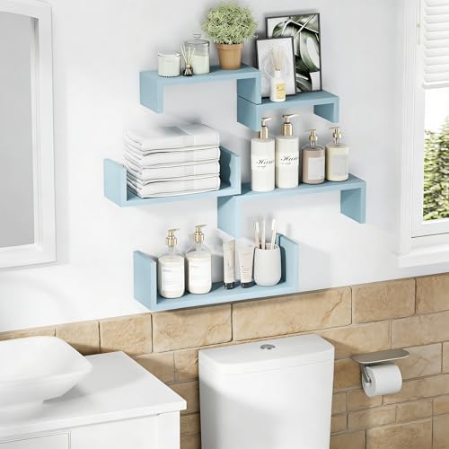 SRIWATANA Blue Floating Shelves - Image 3