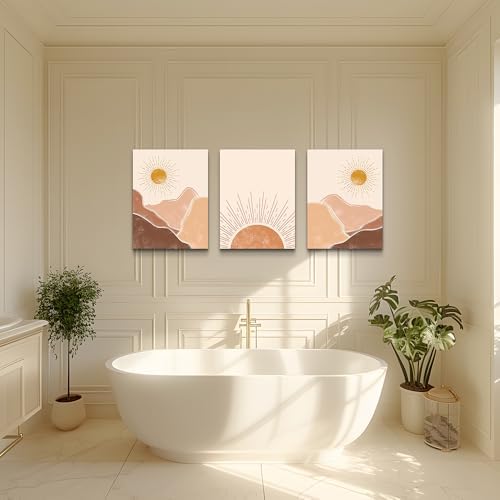 Boho 3 Piece Large Size Canvas Wall Art - Image 4