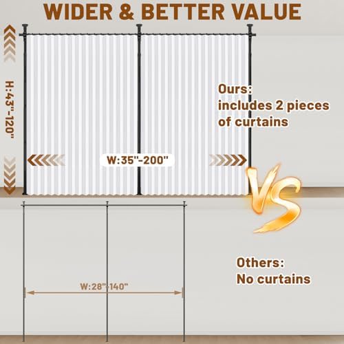 AJAZZ Privacy Curtains for Room Divider - Image 2