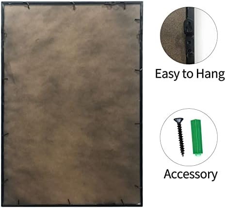 HQiJun Black Rectangle Mirror, Farmhouse Decorative Wall Mirror - Image 3