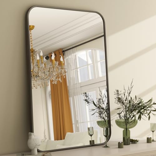 Easly 24 x 36 Inch Bathroom Mirror, Rounded Rectangular Vanity Mirror by EASLY