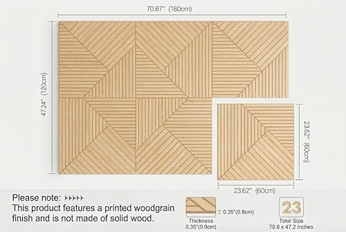 6 Pack UV Wood Texture Grooved Acoustic Wall Panels - Image 2