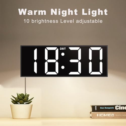 JALL 12'' Digital Wall Clock Large LED Display, Wall Clock - Image 4