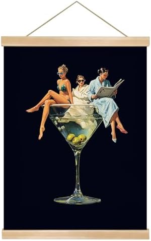 Martini Girl Wall Art, Vintage Glam Cocktail Poster, Retro Fashion Woman in by You+found+a+duck