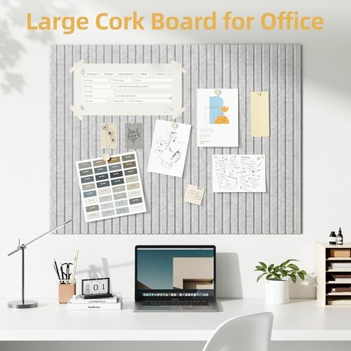 Large Cork Board for Walls 12 Pack Bulletin Board - Image 2
