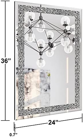 Rectangular Crystal Crush Diamond Mirror - Image 4