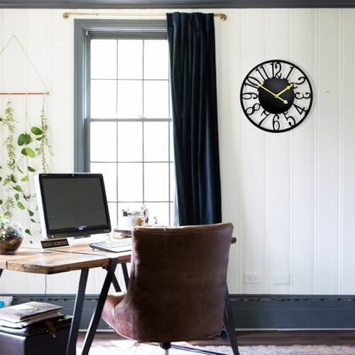 16 Inch Large Wall Clock, Modern Farmhouse Wall Clock Silent Battery Operated - Image 7