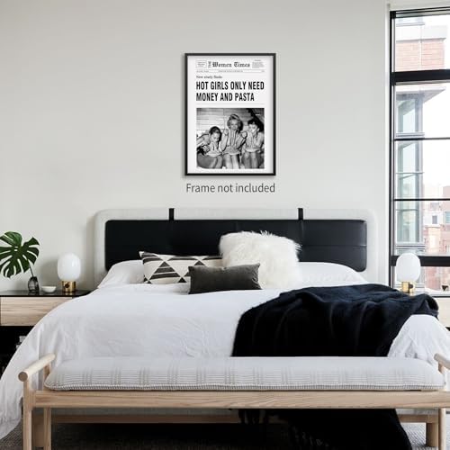 MWZUPQ Trendy Black And White Aesthetic Poster Vintage Newspaper Wall Art - Image 5