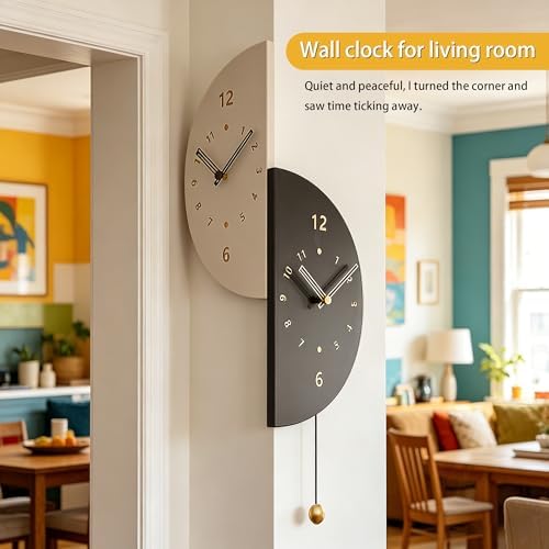 Semicircular Double Sided Corner Wall Clock - Image 7