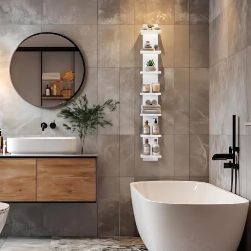 Homaterial Small 7 Tier Vertical Wall Shelf - Image 5