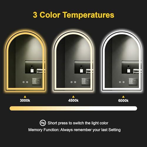 Arched LED Bathroom Mirror - Image 6