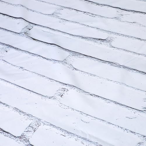 VitalCozy 15 x 10 ft White Brick Wall Backdrop Fabric Halloween Background - Image 4