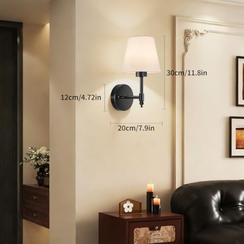 Battery Operated Wall Sconce Set of 2, Rechargeable Wireless Wall Lights - Image 3