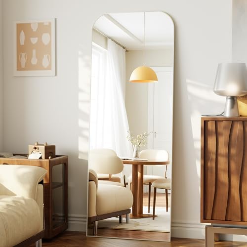 Arched Floor Length Mirror 56"x21" Matte Silver - Image 7