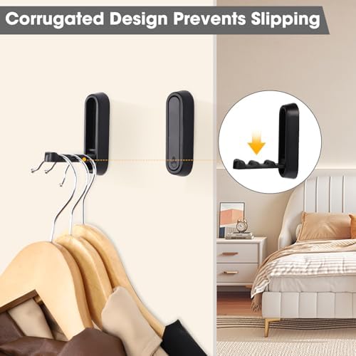 Dntorx Folding Wall Hooks, 6 Pack, Zinc Alloy, Heavy Duty Coat Hooks - Image 6
