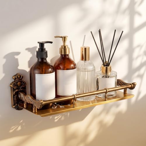Otooling Vintage Bathroom Shelf, 16.5 Inch Antique Bronze Wall Mount Shelf by Otoolling