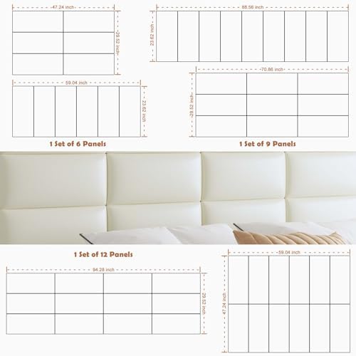 IFNOW Wall Mounted Headboard, Peel and Stick Panels - Image 6