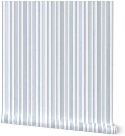 Spoonflower Pale Stripe Nursery Peel and Stick Removable Wallpaper by Spoonflower