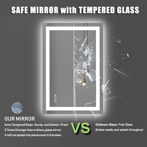 Amorho LED Bathroom Mirror 24"X36" - Image 4