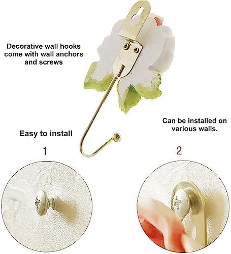 3Pcs Pink Flower Decorative Hooks - Image 6