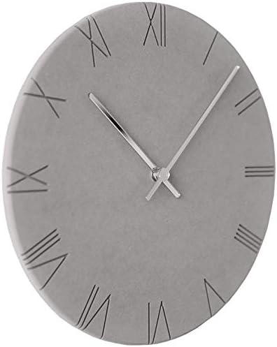 Stephanie Imports Modern Minimalist Concrete Hiding Gray Silent Wall Clock - Image 4