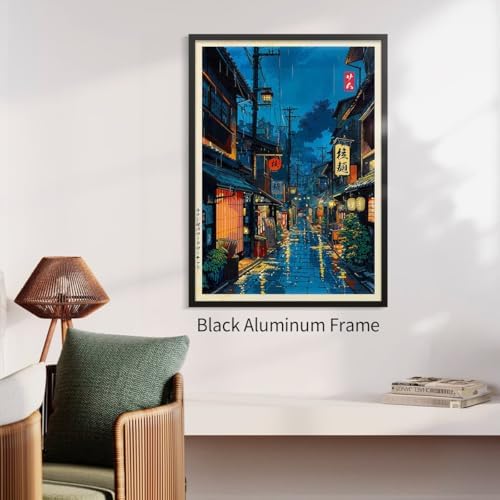 Black Framed Japanese Wall Art 16x24in Vintage Tokyo Tea House Poster Modern - Image 5