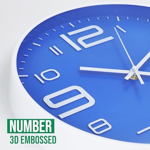 Wall Clock Modern Non-Ticking Battery Operated Wall Clocks Silent Quartz - Image 5