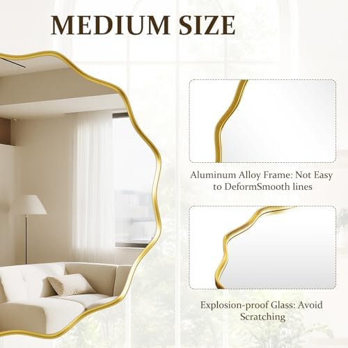 Gold Scalloped Circle Mirror - Image 5
